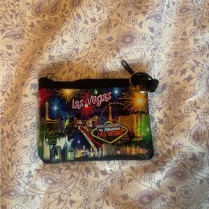 Las Vegas Wallet with Fireworks Design & Optional Strap